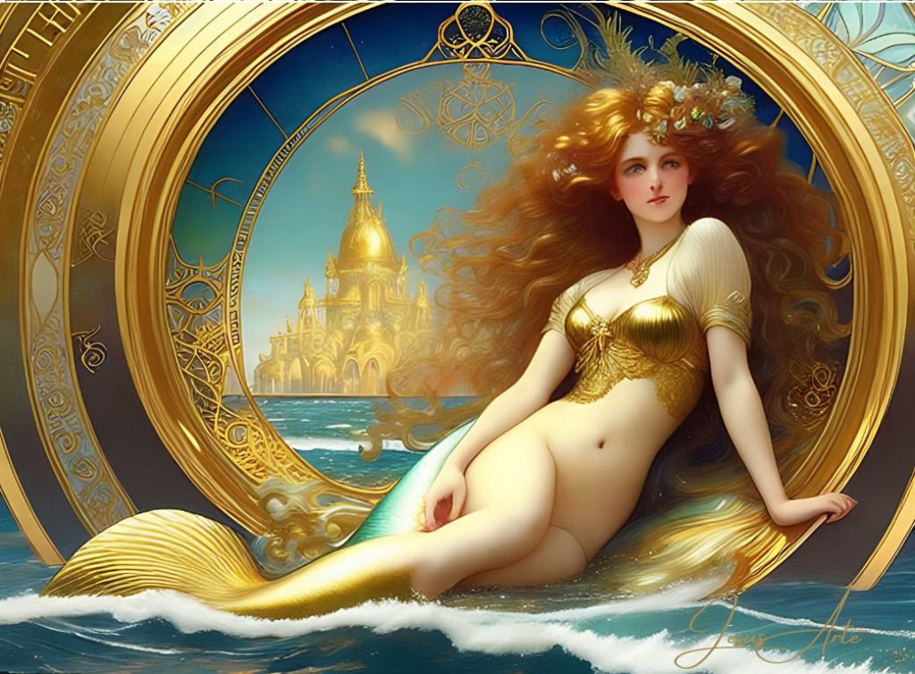 ilustración sobre el texto "sirena varada"
