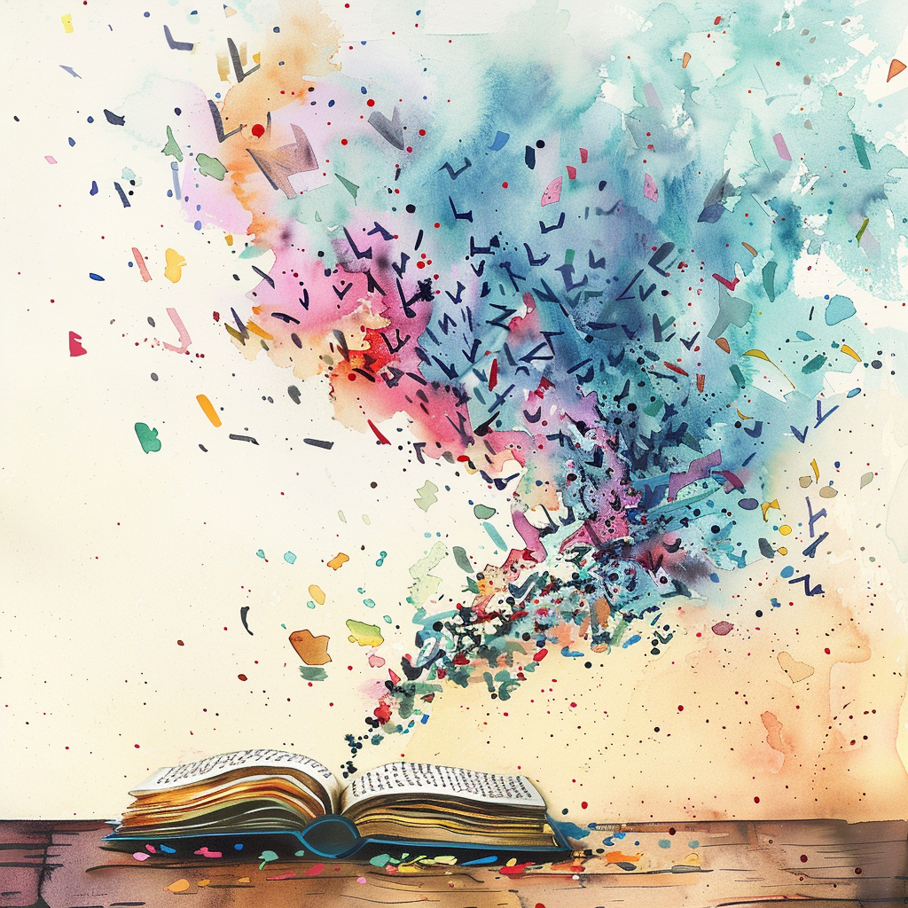 palabras de un libro que salen volando